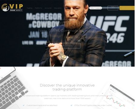 website thubmnail of Vipglobalmarkets