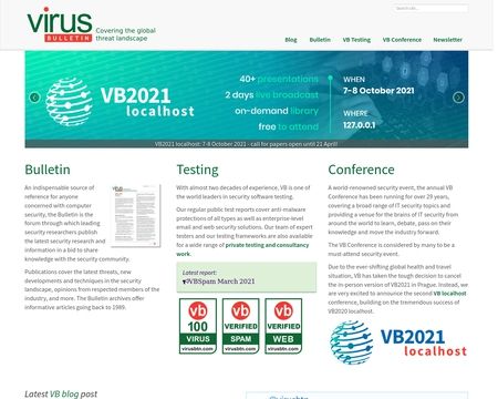 website thubmnail of Virusbulletin