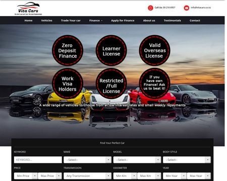 website thubmnail of Vitacars.co.nz