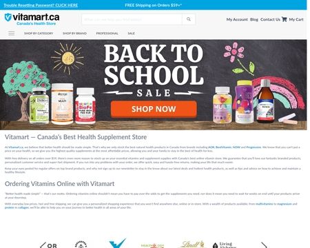 website thubmnail of Vitamart CA