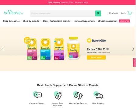 website thubmnail of Vitasave.ca