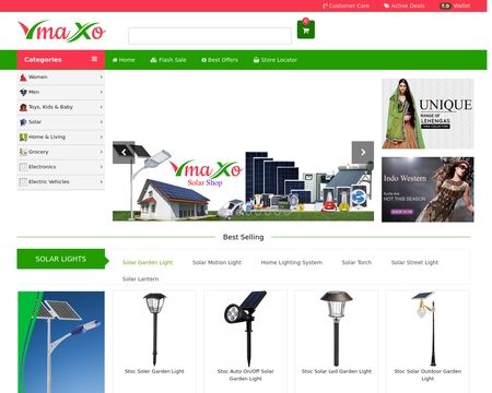 website thubmnail of Vmaxo.in