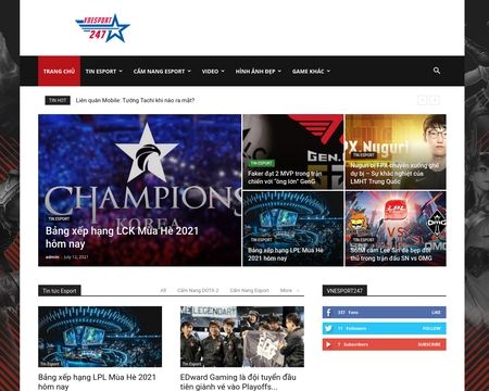 website thubmnail of Vnesport247