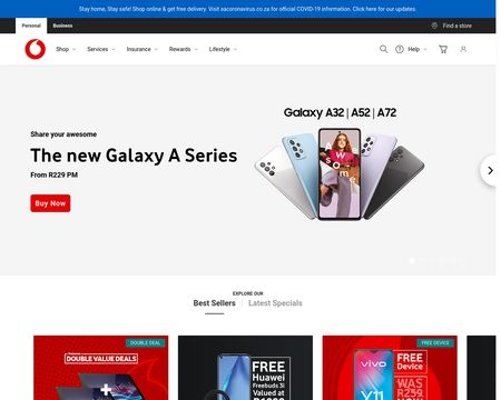 website thubmnail of Vodacom, SA