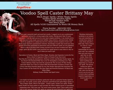 website thubmnail of Voodoo Spell Caster Brittany May