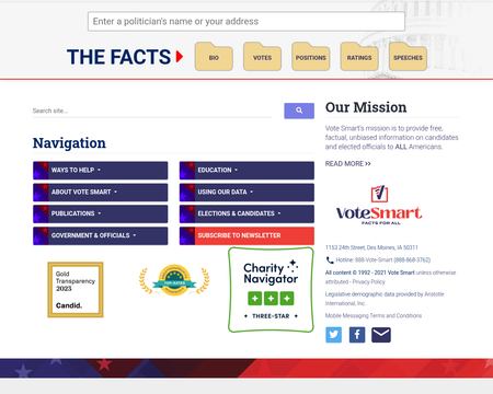 website thubmnail of Project Vote Smart