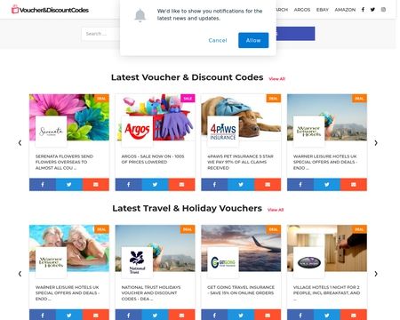 website thubmnail of Voucher and Discount Codes.co.uk