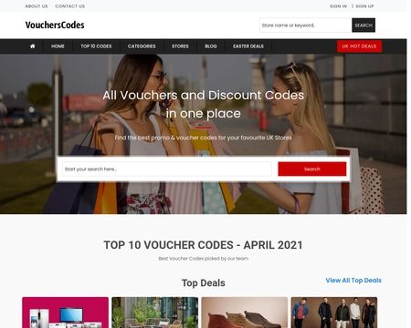 website thubmnail of Voucher Codes Daily