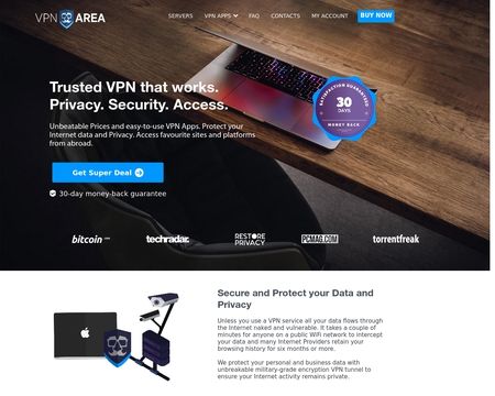 website thubmnail of VPNArea