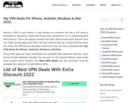 website thubmnail of Vpnblade