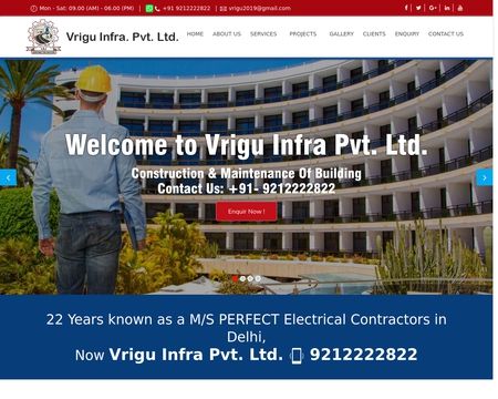 website thubmnail of Vrigu Infra. Pvt. Ltd.