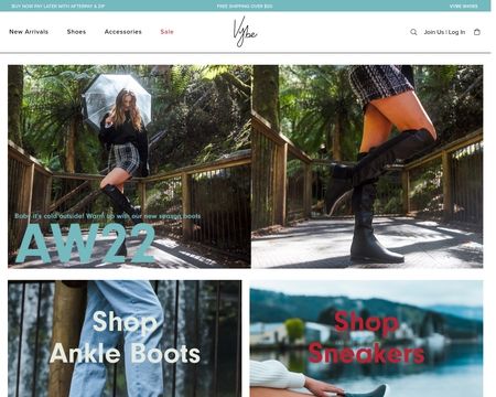 website thubmnail of Vybe Shoes