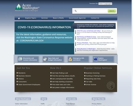website thubmnail of Access Washington