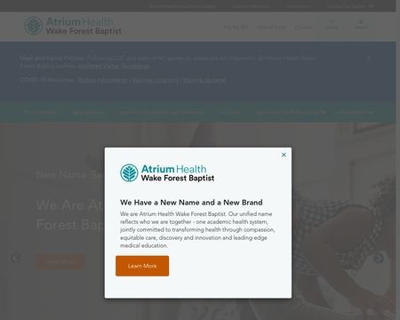 website thubmnail of WakeHealth.edu