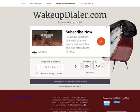 website thubmnail of WakeupDialer