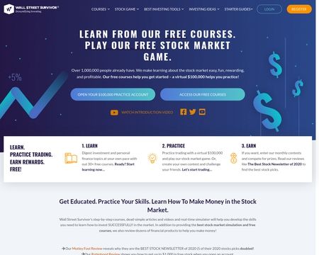 website thubmnail of Wall Street Survivor