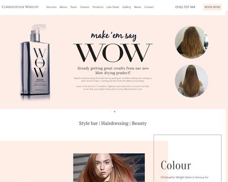 website thubmnail of Christopher Wright Hair