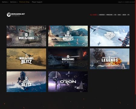 website thubmnail of Wargaming.net
