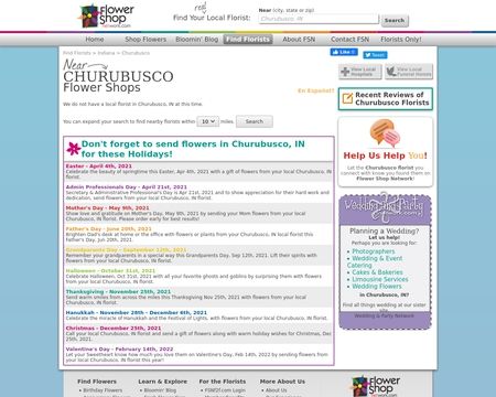 website thubmnail of The Watering Can Florist On The Square