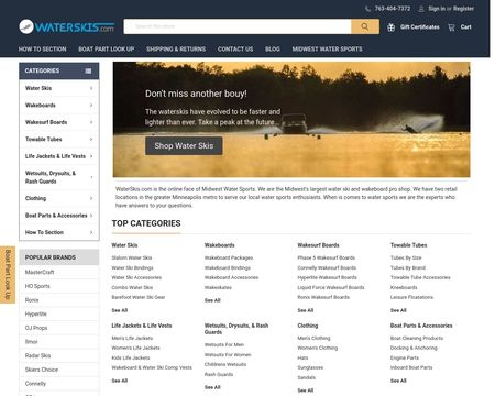 website thubmnail of WaterSkis.com