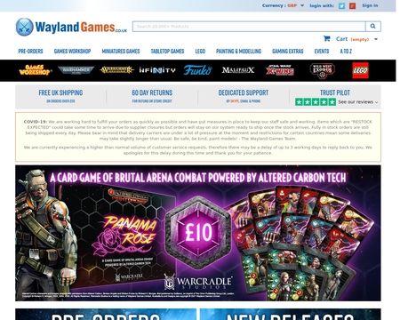 website thubmnail of Wayland Games