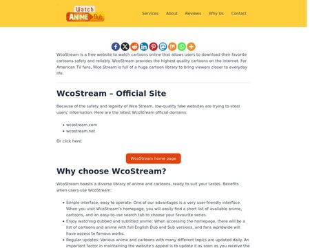 website thubmnail of Wcostream.one