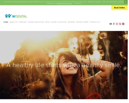 website thubmnail of Wdentaldallas