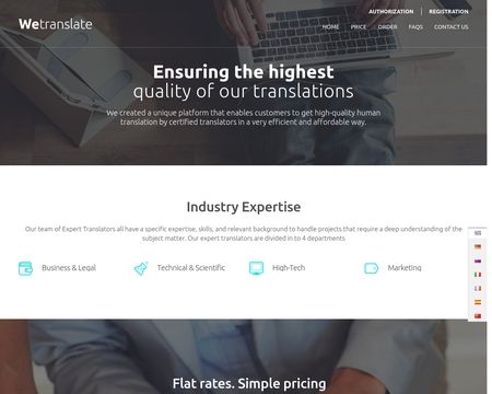website thubmnail of We Translate
