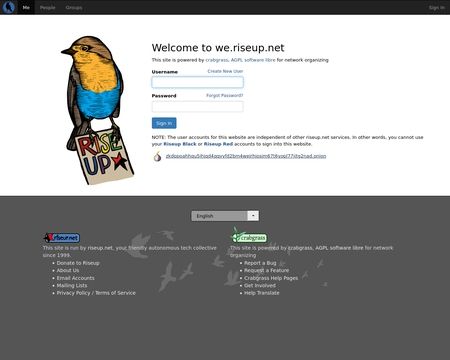 website thubmnail of We.riseup.net