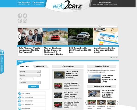 website thubmnail of Web2carz