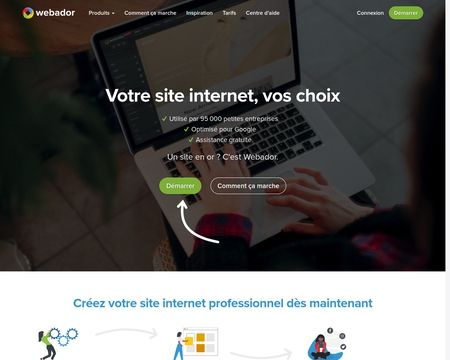 website thubmnail of Webador.fr