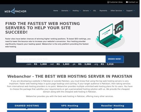 website thubmnail of Webanchor.net