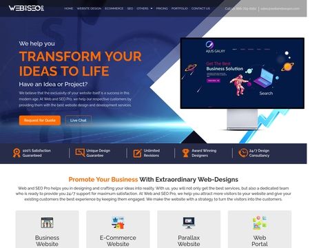 website thubmnail of Web and Seo Pro