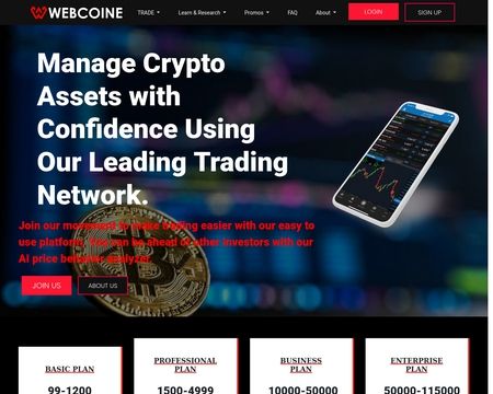 website thubmnail of Webcoine