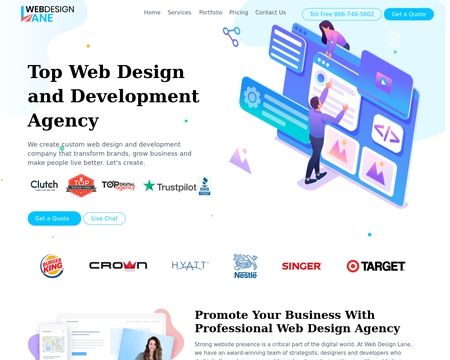 website thubmnail of Web Design Lane