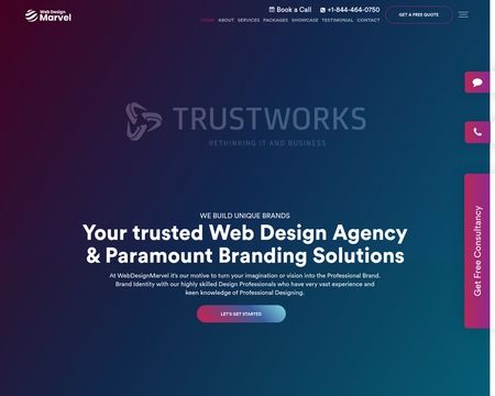 website thubmnail of Web Design Marvel