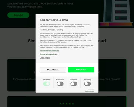 website thubmnail of Webdock.io