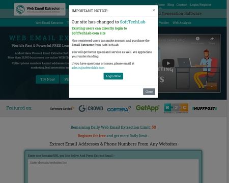 website thubmnail of Web Email Extractor