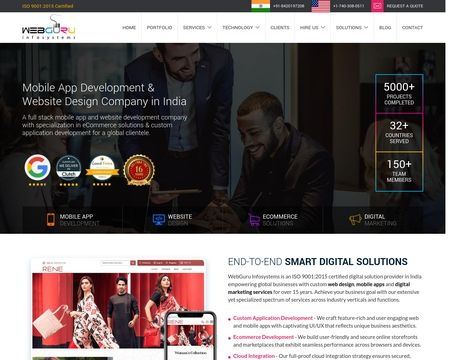 website thubmnail of Webguru-india