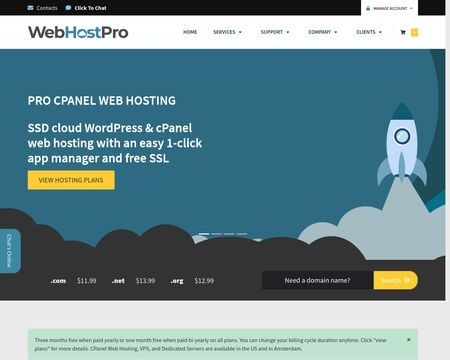 website thubmnail of WebHostPro