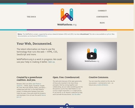 website thubmnail of WebPlatform.org