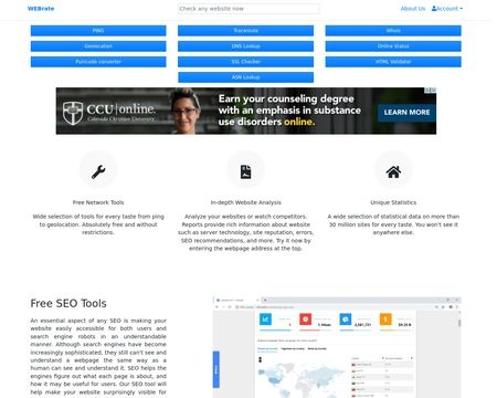 website thubmnail of Webrate.org