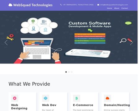website thubmnail of Web Squad Technologies
