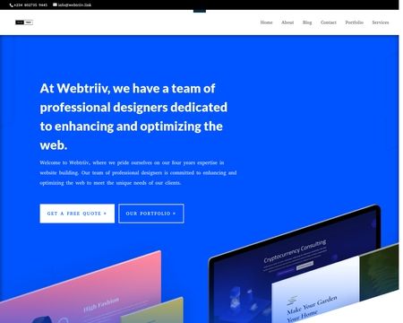 website thubmnail of Webtriiv.link