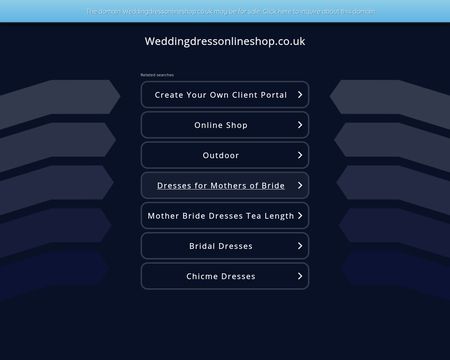website thubmnail of Weddingdressonlineshop.co.uk