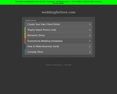 website thubmnail of Weddingforlove