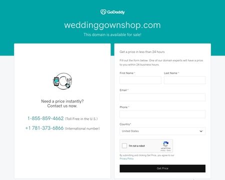 website thubmnail of Weddinggownshop