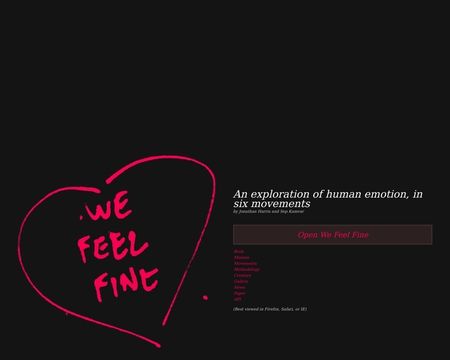 website thubmnail of We Feel Fine