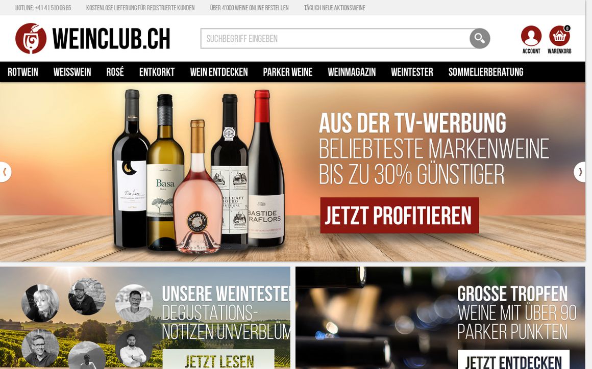 website thubmnail of Weinclub.ch