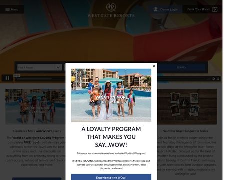 website thubmnail of Westgateresorts